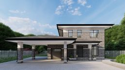 Архитектурный проект двухэтажного дома КР2150-150 м².