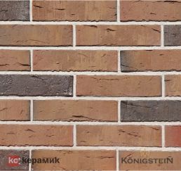 Облицовочный керамический кирпич 1НФ цвет: Марксбург Серый ручная формовка(УС) Konigstein