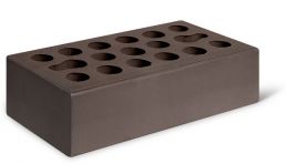 Облицовочный керамический кирпич одинарный 1НФ цвет: шоколад гладкий Керма