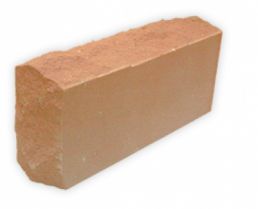 Силикатный кирпич 1НФ цвет: персик полнотелый лицевой одинарный рустированный угловой М125-200