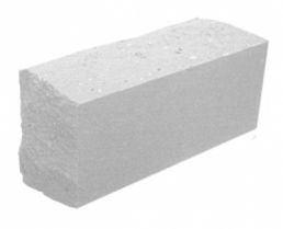 Силикатный кирпич 1,4НФ белый полнотелый лицевой полуторный рустированный угловой М125-200