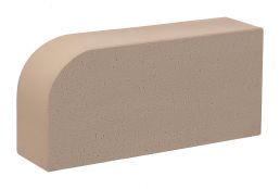 Облицовочный керамический кирпич радиусный R60 полнотелый 1НФ цвет: Камелот темный шоколад гладкий М300 КС-Керамик