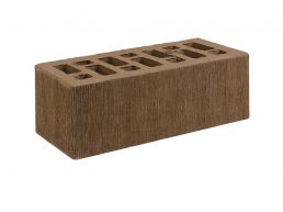 Кирпич керамический лицевой с фаской 1,4 нф полуторный цвет: коричневый бархат М150 Старый Оскол