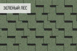 Гибкая черепица Icopal коллекция Плано кларо цвет: Зеленый лес