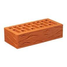 Кирпич керамический лицевой с фаской 1 нф одинарный цвет: красный рустик М150 Старый Оскол