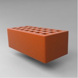 КИРПИЧ КЕРАМИЧЕСКИЙ ЛИЦЕВОЙ ПУСТОТЕЛЫЙ С ФАСКОЙ РАЗМЕР 1,4 НФ КРАСНЫЙ ГЛАДКИЙ САРАМИКС