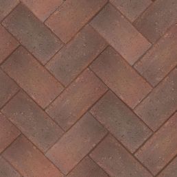 Клинкер тротуарный 0,51НФ КРАСНЫЙ ФЛЭШ 