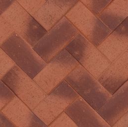 Клинкер тротуарный АНГОБИРОВАННЫЙ 0,51НФ ТЁМНО-КРАСНЫЙ 
